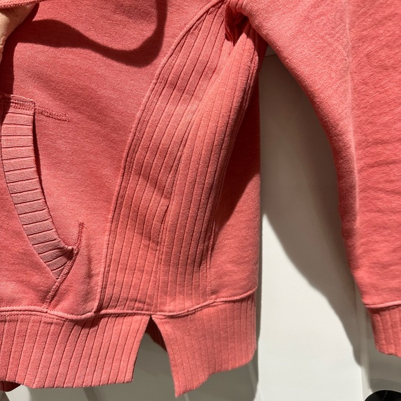 NEW Maurices oversized ribbed solid hoodie XS coral color - Picture 4 of 8
